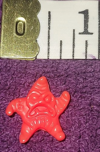 Vtg TMNT Ray Filet SCARFISH star fish sidekick 1990 orange weapon accessory part