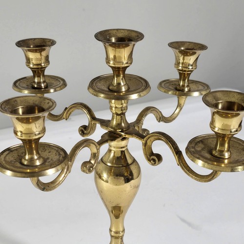 Candelabro de latón 4 brazos rama de desplazamiento 5 candelabros de colección pátina sin pulir 11x10 - Imagen 3 de 11