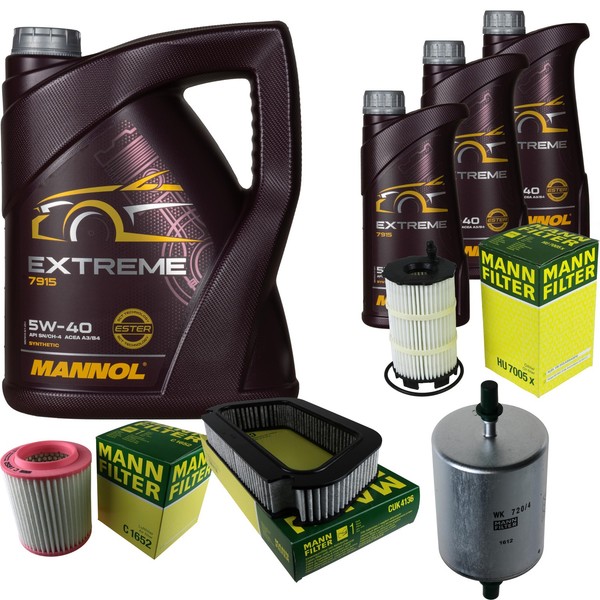 Mann Inspektionspaket 8L Mannol Extreme 5W-40 FüR Audi A8 4.2 FSI Quattro-image