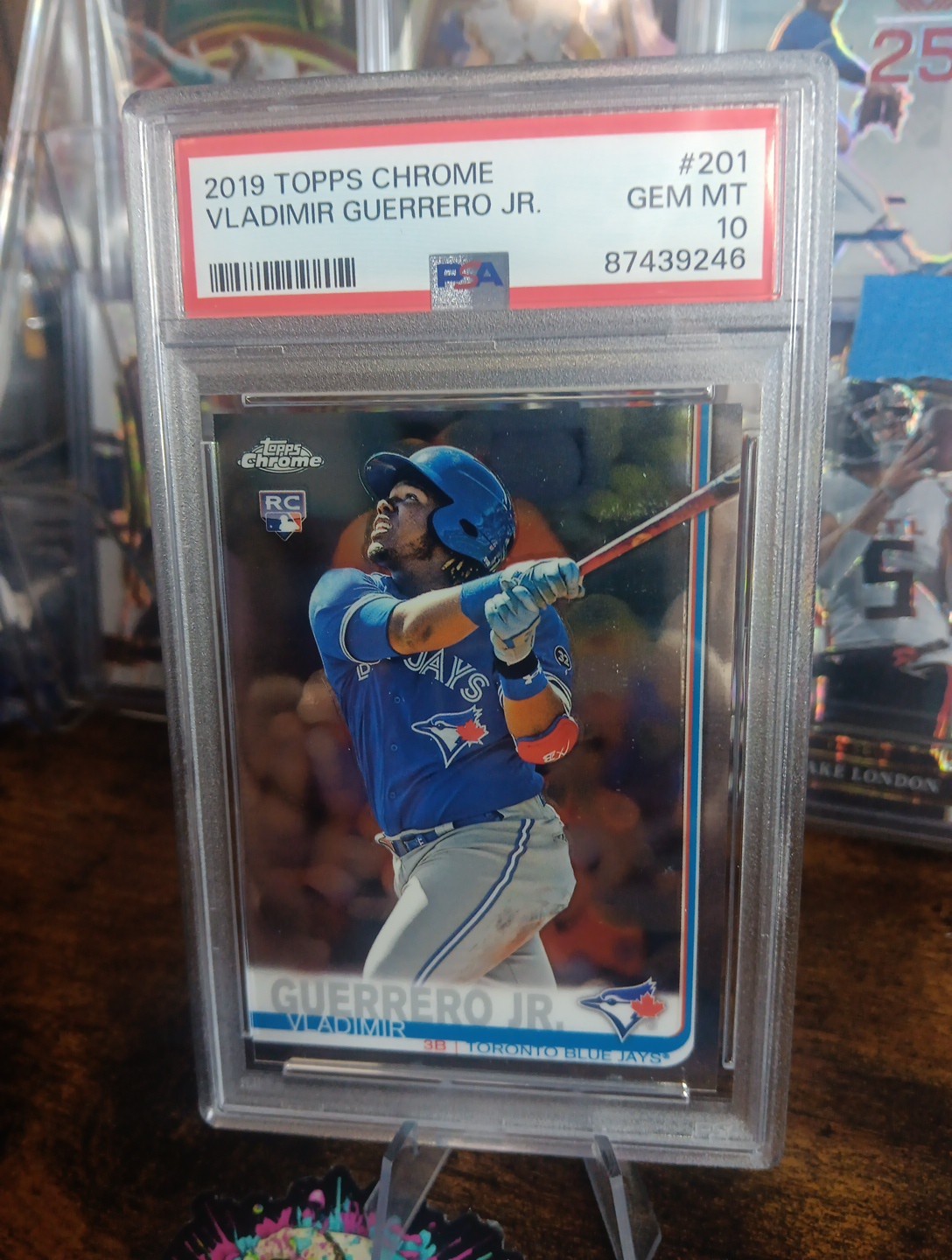 2019 Topps Chrome - Vladimir Guerrero Jr. #201 (RC) Psa 10 GEM Blue Jays view 1