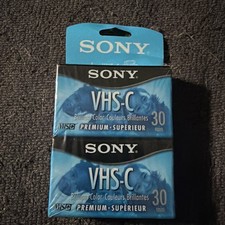 2 Pack VHS-C Sony Premium Grade SP 30 Minutes