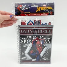 Marvel Spider-Man Daily Bugle Tabbed Spiral Journal Notebook Stationery