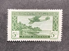 French Oceania 1934 Airmail 5 Fr Plane Over Boat Unused