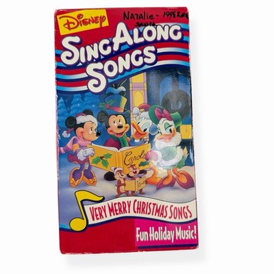 Disneys Sing Along Songs Very Merry Christmas Songs VHS Tape 1997 Holiday Music