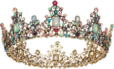 Queen Crown for Women - Baroque Wedding Tiaras and Crowns,Jeweled Tiara Crown,Pr