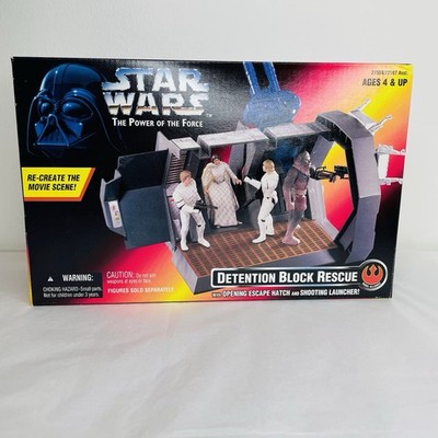 Star Wars Power of the Force POTF Detention Block Rescue Playset Hasbro 1996