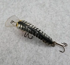 BAGLEY SMOO#3 FISHING LURE 3" GRAY ON CROME BLACK BACK