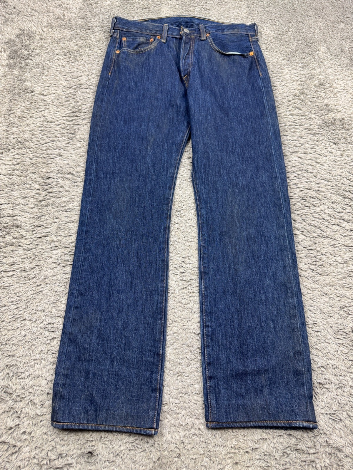 Levis 501 Jeans Men 32x30 Original Fit Straight Leg Button Fly Indigo Denim Vtg