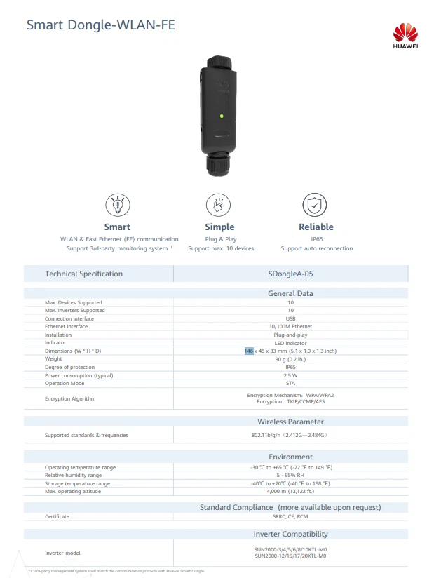 Huawei Smart Dongle-WLAN-FE SDongleA-05 WLAN & LAN