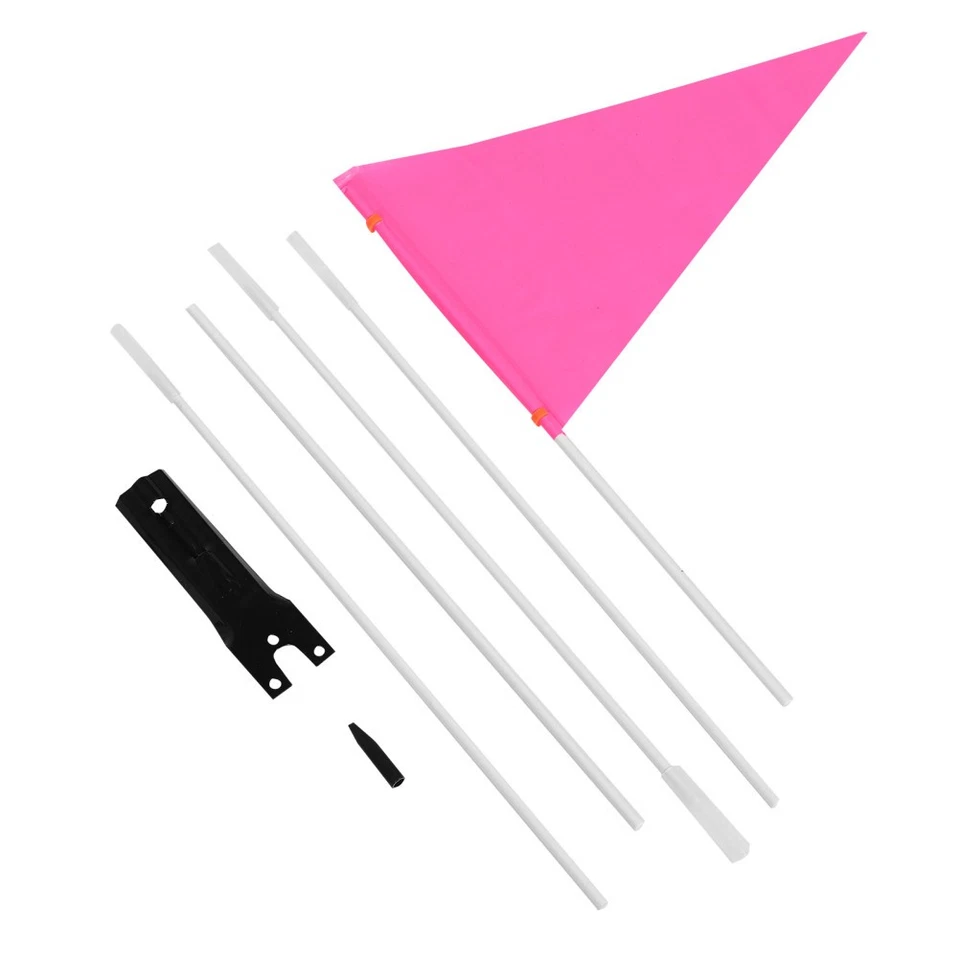 1 Set Kinderfahrrad-Warnflagge mit Fiberglasstange, Sicherheitsflagge zum
