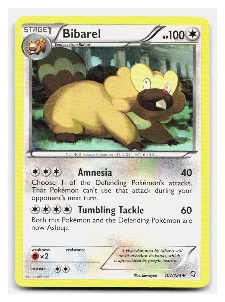 Pokemon TCG Dragons Exalted Bibarel 107/124 Uncommon