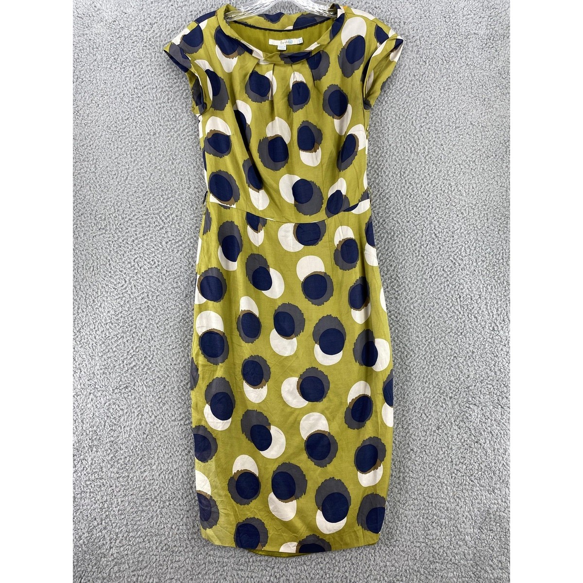 green emerald velvet dress Rosamund Jersey Midi Tea Dress-Paradise Green, Abstract Dot