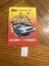 Back To The Future 2 1989 Topps #1 Title Card Header Cover Return Of Marty McFly