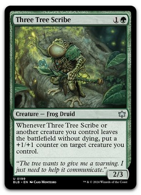Three Tree Scribe #199 (NM) Bloomburrow BLB Magic MTG