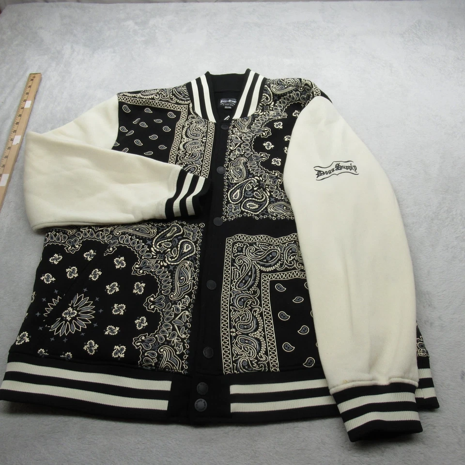 Dogg Supply by Snoop Dogg Jacket Mens 2XL Black Bandana Paisley Soft Fleece - Image 2 of 4