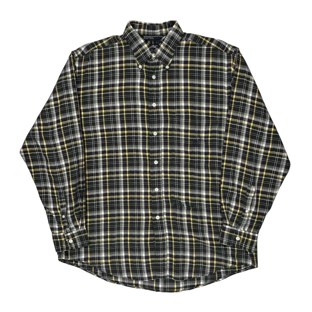 Nautica Checked Flannel Shirt - Large Multicoloured Cotton