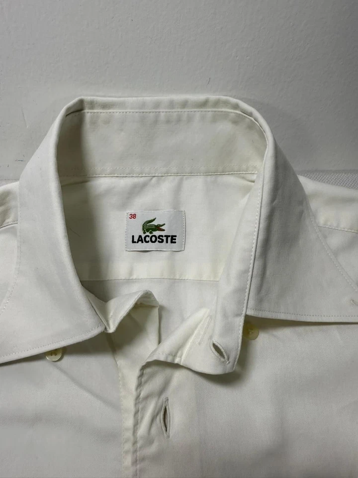 Chemise Lacoste homme en coton premium 38 blanche coupe régulière boutonnée - Photo 2/4