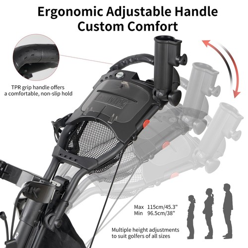 Caddytek CaddyLite One Swivel Version 8 Golf Push Cart Version 8 – 3-Wheel, 3... - Picture 3 of 7