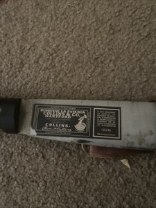 Collins and Co. Bisques La Estampa Machette Blade with Leather Cover Vintage
