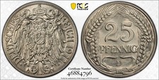 i-650347 Germany: Kaiserreich 25 Pfennig 1911-D. PCGS MS 64. Almost TOP POP!