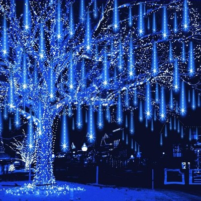Meteor Shower Lights Outdoor Christmas Lights UL Certified Falling Rain Drop Sno