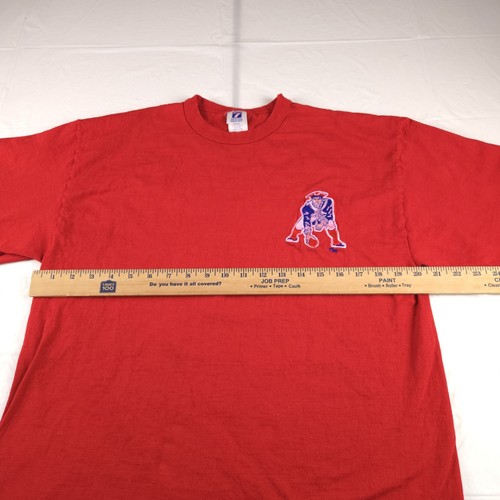 Vintage 90s Logo 7 New England Patriots T Shirt Embroidered Single Stitch Size L - Picture 5 of 6