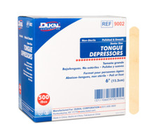 Dukal Tongue Depressor Wood Senior 6 Inch Length Disposable Medical 2500 Count