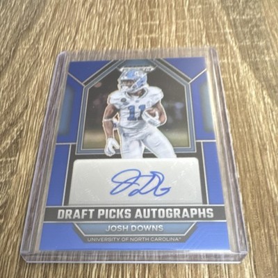 Panini 2023 Prizm Draft Picks Josh Downs Blue  Prizm Autograph Rookie /75