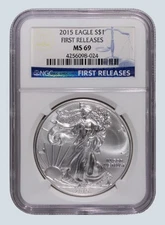 Pack of 5 - All 2015 *NGC MS 69 American Silver Eagle