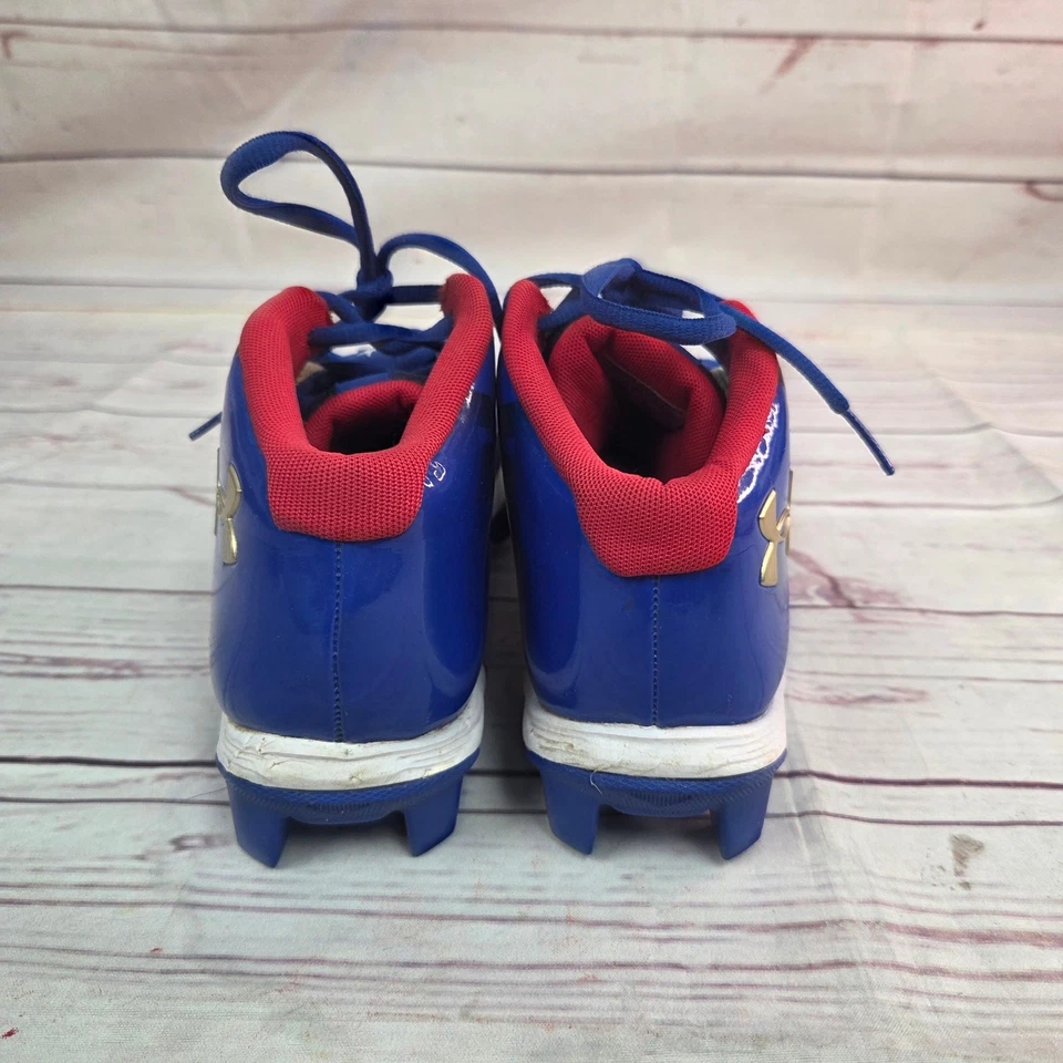 Бутсы Under Armour Jr Spotlight 4.0 США красные/белые/синие звезды 6y - Изображение 3 из 4