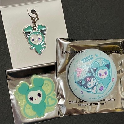 Twice Popup Sanrio Mina Keychain Kuroki Glico Random Badge Glow Sticker Japan