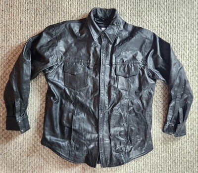 Bison Leather Co Jacket Size 2XL Black Rugged Tough Pockets FREE SHIPPING