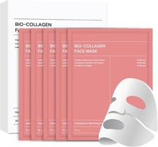 Bio Collagen Overnight Hydrogel Mask - Face Mask for Glass Skin, 5 Pcs - Deep