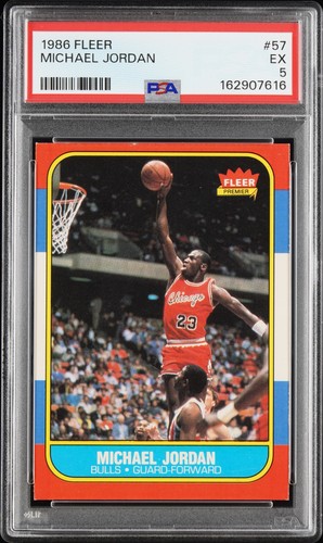 1986 Fleer #57 Michael Jordan *newly graded from my collection* PSA 5