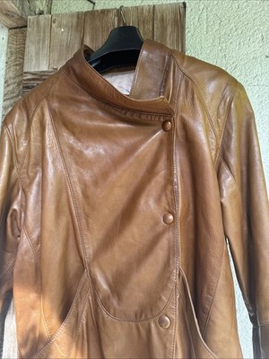 Pellissimo Wildleder 40 42 Mantel Jacke Parka Vintage # Mac Douglas Lamm