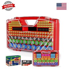 Battery Organizer Storage Holder Box Case with Tester, New Ultra-Large 285 Ba...