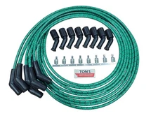 Vintage Cloth Braided Spark Plug Wires LSX LS1 LS SWAP Unassembled Green Black