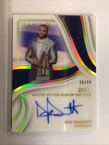 2023 Panini Immaculate Dak Prescott Man of the Year On Card Auto /22