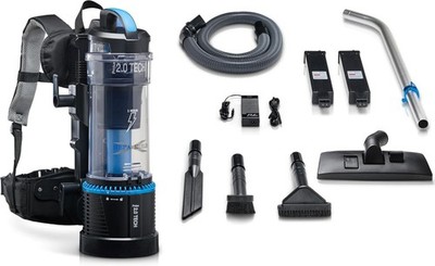 Prolux 2.0 Cordless Bagless Backpack Vacuum Cleaner w 1 Hour Lithium Ion Battery
