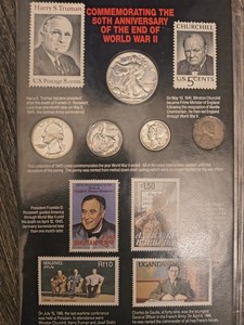 Military & War Commemorative US Mint Coins & Multi-Nation Postage Stamps