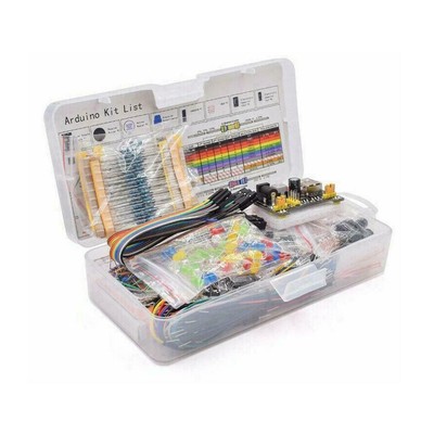 Electronic Component Starter Kit Wires Breadboard LED Buzzer Resistor Neu