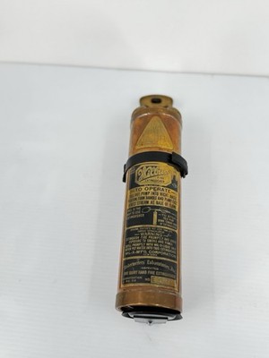 Vintage Wil-X Brass Fire Extinguisher EMPTY Decorative Industrial Steampunk