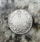 Canada 1928 25c Twenty Five Cent Silver Quarter King George V, Good