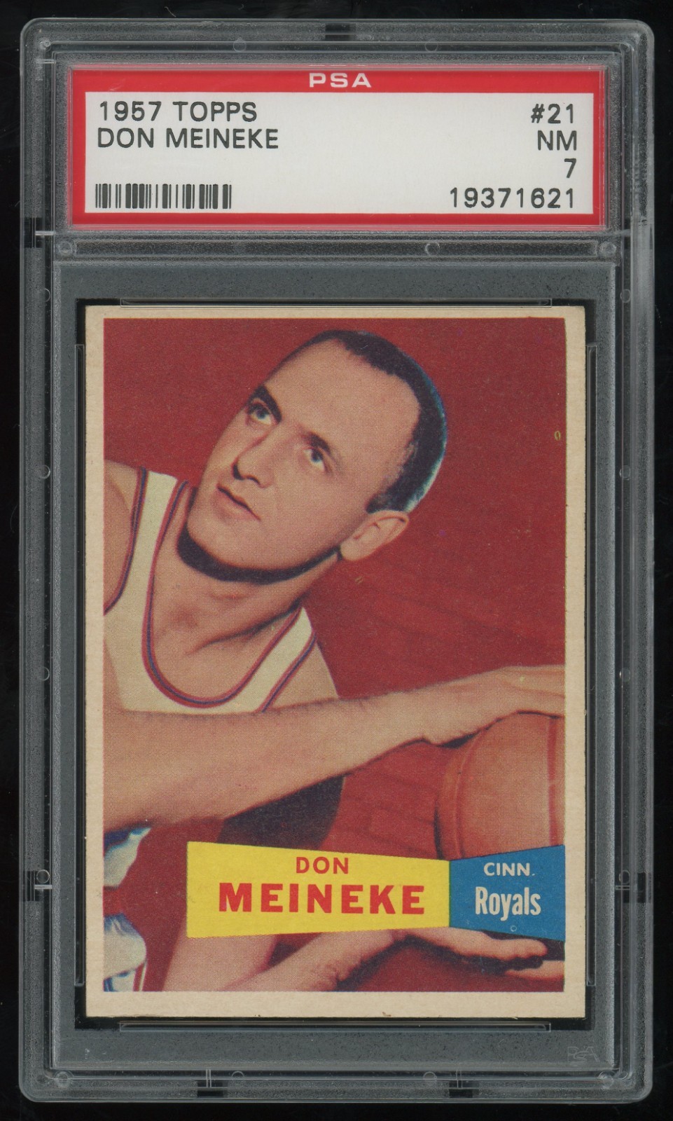 1957-58 Topps Don Meineke Rookie #21 PSA 7 - Cincinnati Royals - RC