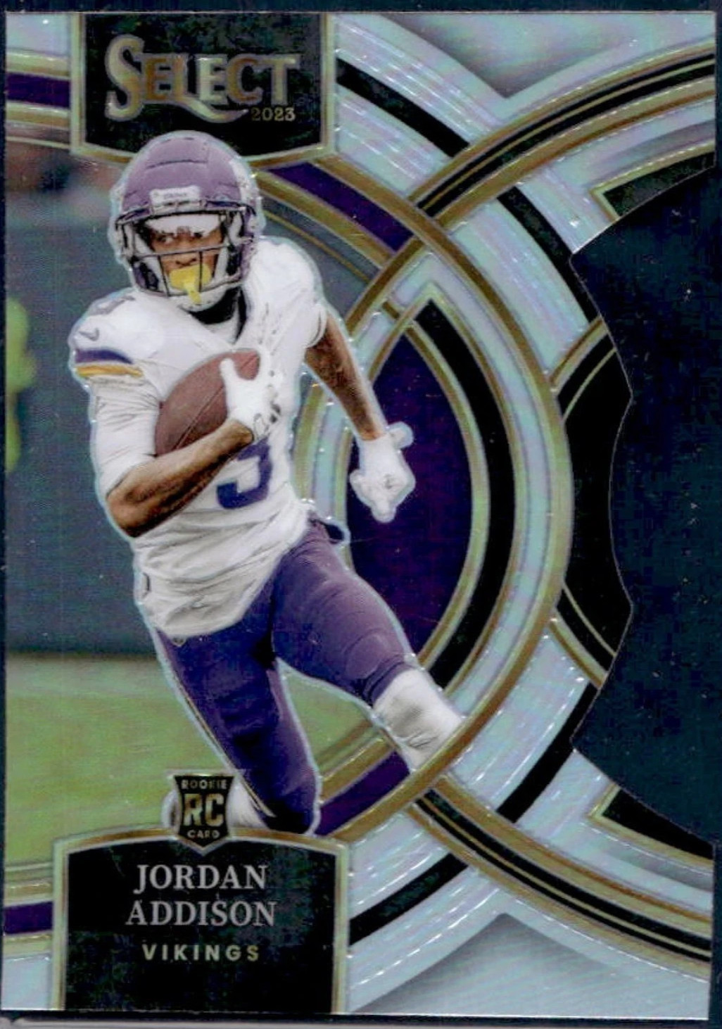 2023 Select Jordan Addison RC Silver Prizm Die Cut Premier #194 Vikings