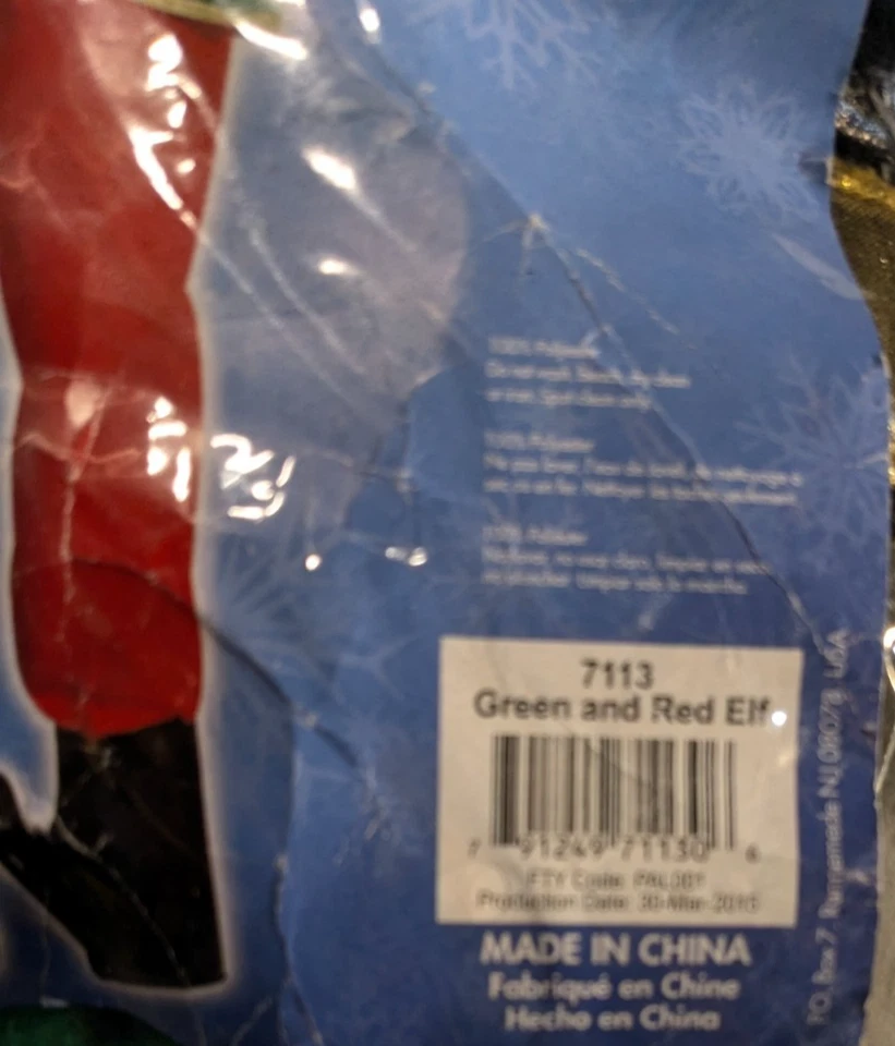 Бренд Rasta Imposta рождественский костюм эльфа 7113 зеленый и красный эльф 2015 - Изображение 4 из 4