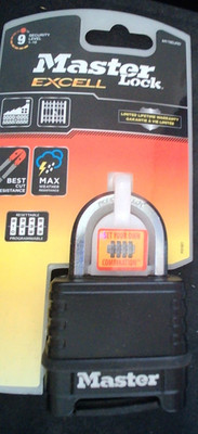 Master Lock Excell M178EURD Zahlen-Vorhängeschloss.9/10 Sicherheitsstufe.Abgedeckter Korpus