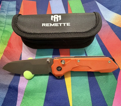 Remette RT-Cosmic RTCO-GO Pocketknife Orange G10 Handle 14C28N Drop Point Plain
