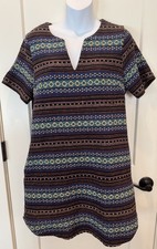 Anthropologie Ellison Embroidered Cotton Mini Tunic Dress Womens Size M A8B10