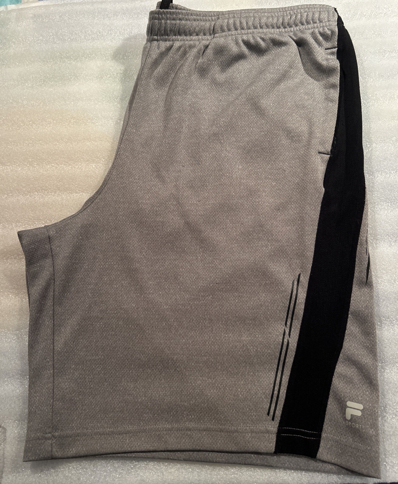 Pantaloncini Fila Performance Sport Uomo Grigio Nero ActiveTraining Taglia XXL